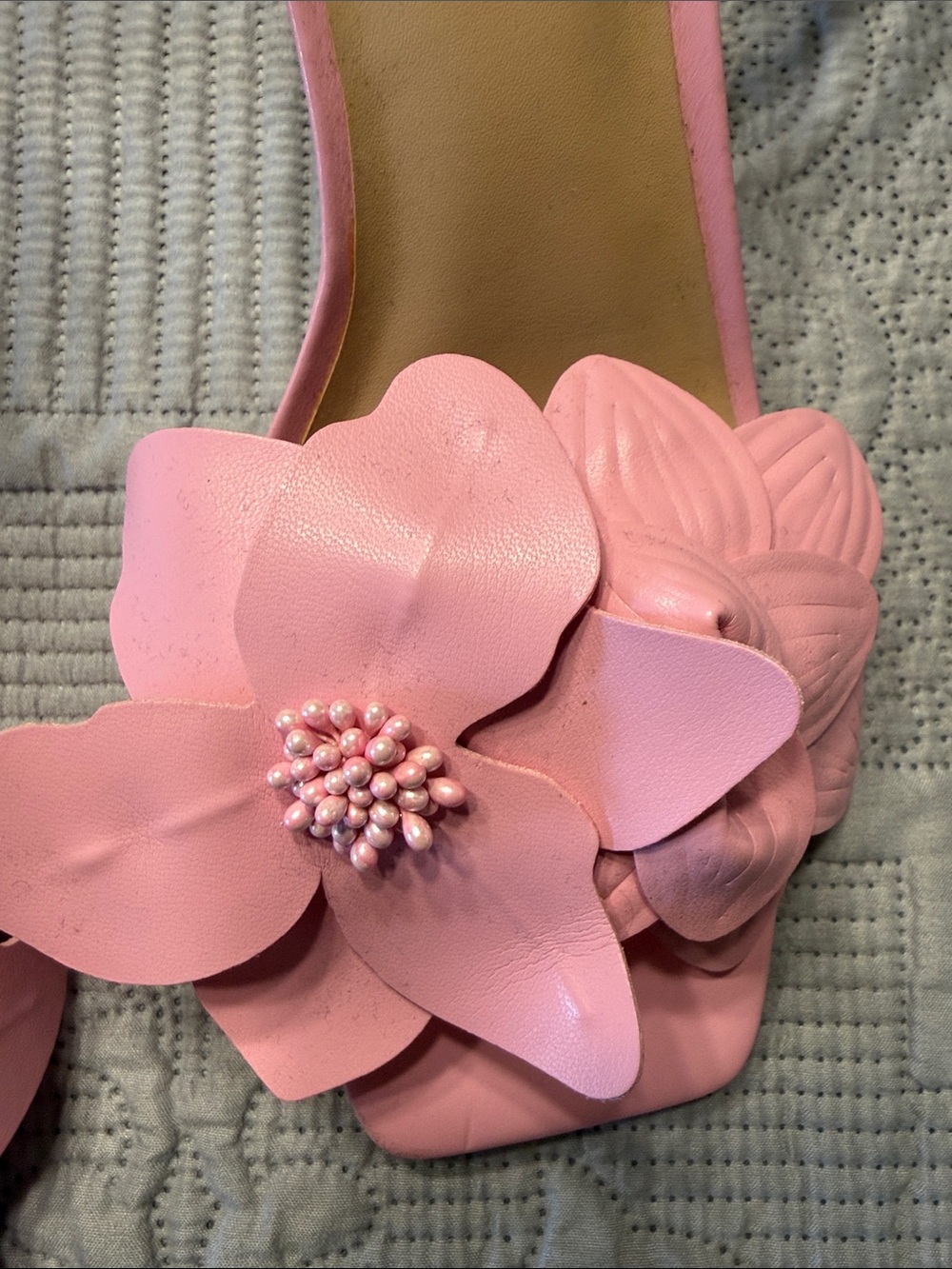 a new day Pink Floral Ankle-Strap Open-Toe Heels NWOT - Picture 5 of 5